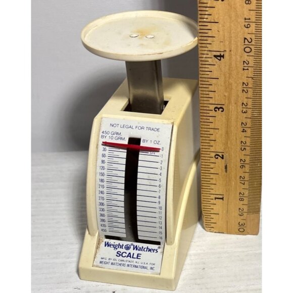 Weight Watchers Vintage Kitchen Scale 450 grams Beige Plastic Retro Design - Picture 8 of 9